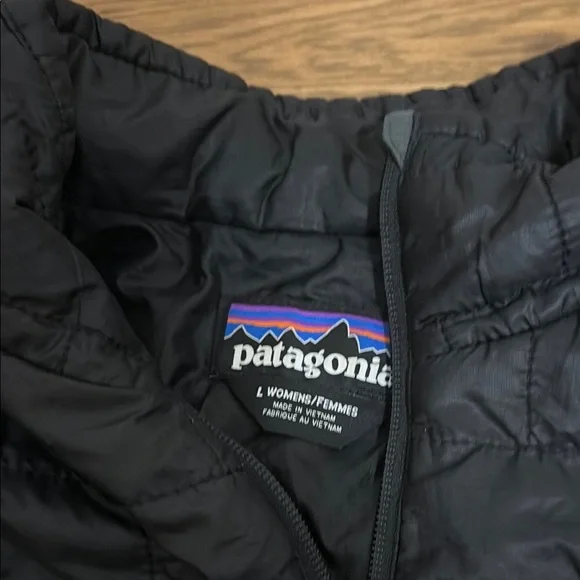 Patagonia Women's Nano Quilted Black Puffer Jacket - size L - Picture 2 of 5
